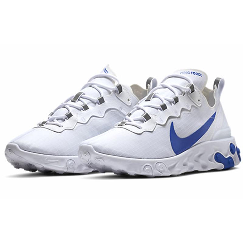 Nike React Element 55 White Game Royal Sneakers BQ6167-100
