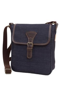[creare Kiki] Men's Lightweight Crossbody Shoulder Bag, Made In Japan with Okayama Denim, Mini Flap Shoulder Bag, Perfect Father's Day or Birthday
