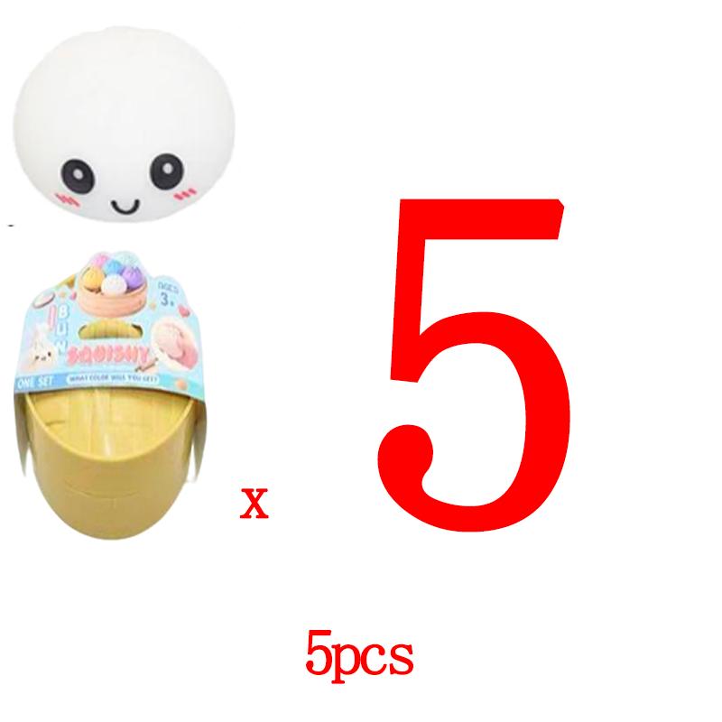 Steamed Stuff Bun Anti-Stress Ball Fidgets Durable Toy Dumpling Squishies Soft Slowing Rebound Foam Durable Toy Ultra-Soft Decompression