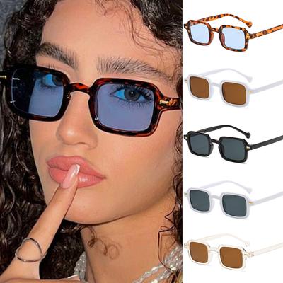 5pcs Trendy Square Sunglasses Women Vintage UV400 Protection Fashion Eyewear Outdoor Sun Glasses Men Shades