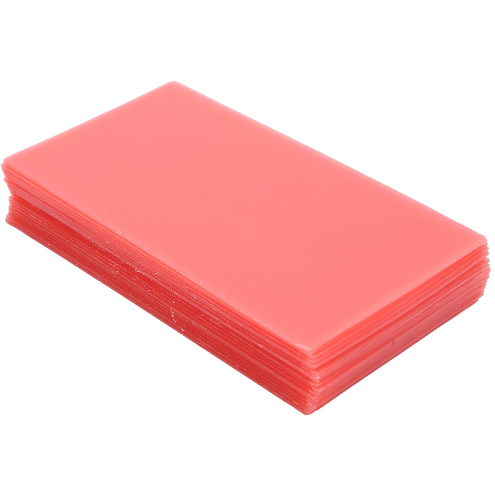 18pcs Dental Base Plate Wax Red Dental Wax Dentist Auxiliary Material Dental Wax Sheet Supply