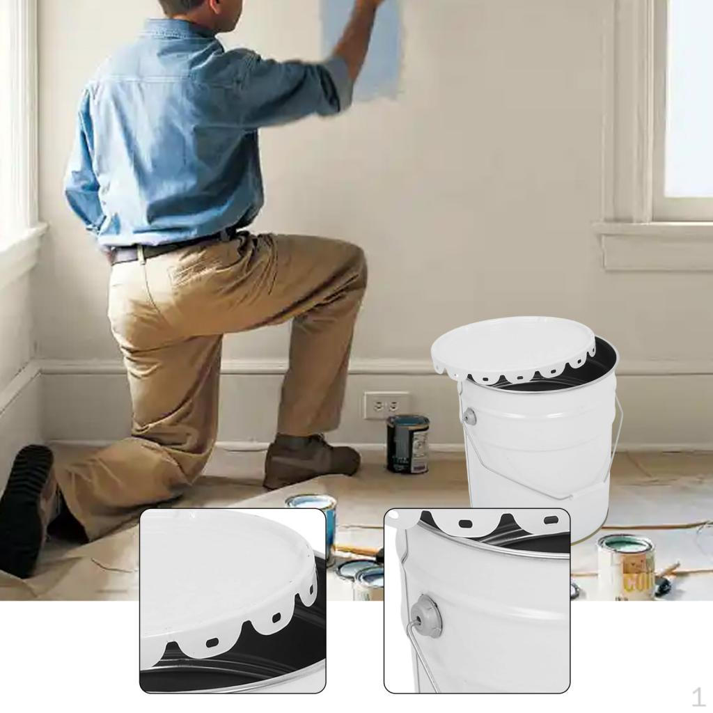 

Metal with Secure Lid, Carrying Handle, And Container for Glitter Glue; Versatile Use, Suitable 10L