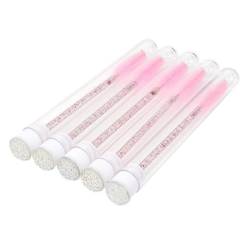 

Прозрачные кисти для наращивания ресниц с бриллиантами и многоцветной упаковкой