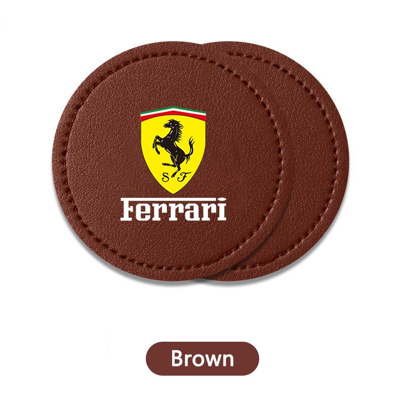 2pcs Car Auto Water Cup Slot Non-Slip Mat For Ferrari Roma 488 Portofino F8 Roma Spider SF90 Superfast Competizione Accessories JW2