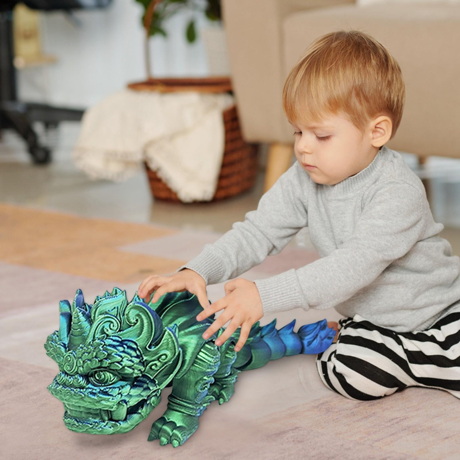 

8-дюймовая игрушка-льв, 3D-печатные игрушки-львы, 3D-печатные львы с шарнирно-сочлененными львами, игрушки для аутизма/СДВГ One Size зелёный