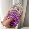 6Pcs/Set Women Fashion Telephone Wire Elastic Hair Band Colorful Printed Spiral Cord Rubber Band Hair Ties Hair Accessories Gift