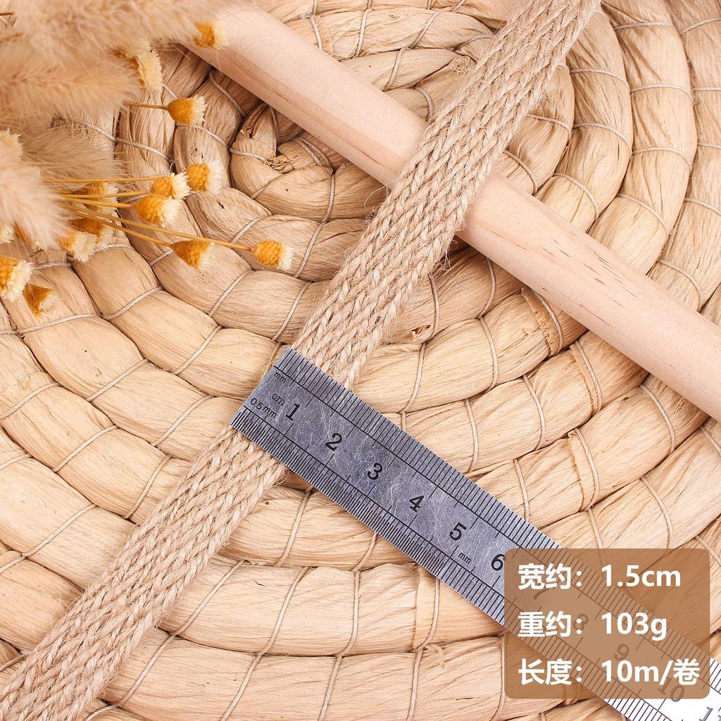 Flat Hemp Rope, Yellow Hemp Rope Diy Handmade Decorative Hemp Rope Photo Wall Store Decoration Hemp Rope