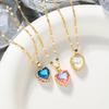 Damen Mokka Aurora Herz Vogelnest Halskette - Buntes Ins Style Influencer Accessoire