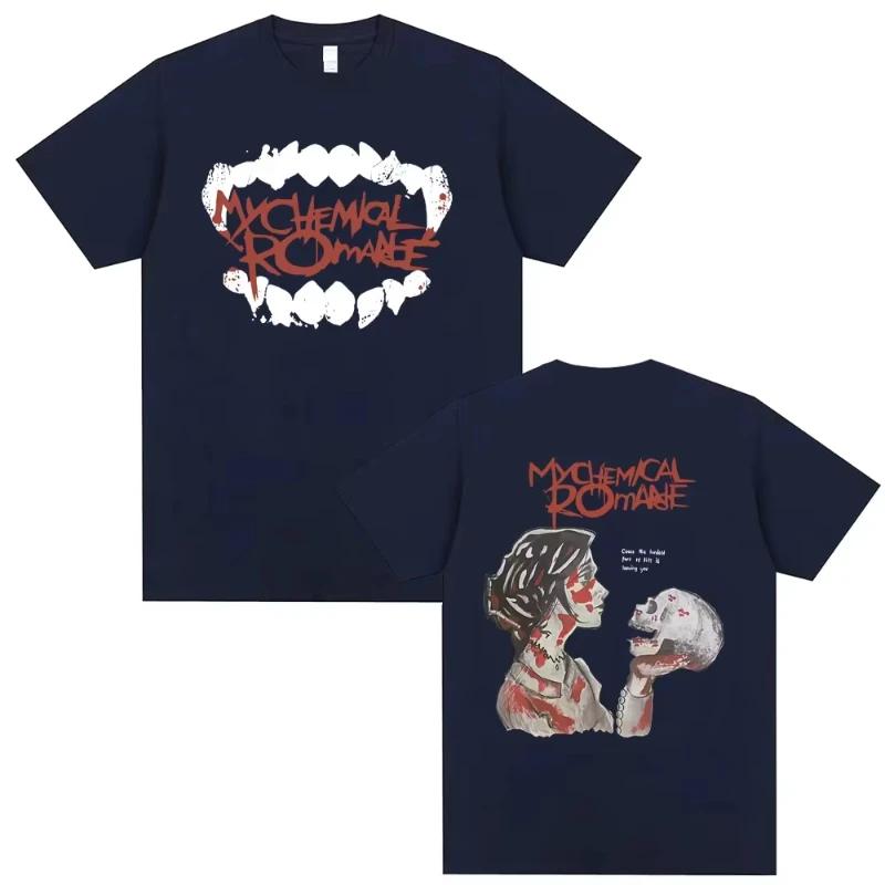 Limitiertes My Chemical Romance Punk Band T-Shirt Herren Damen Gothic Rock Oversized Streetwear Unisex Lässig Weiche Baumwolle T-Shirts Tops