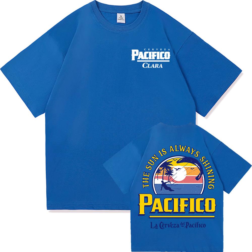 

La Cerveza Del Pacifico Beer T Shirt Men/Women Aesthetic Cerveza Pacífico Clara Tshirt Vintage 80 s 90 s Cotton Tees Shirts Tops L