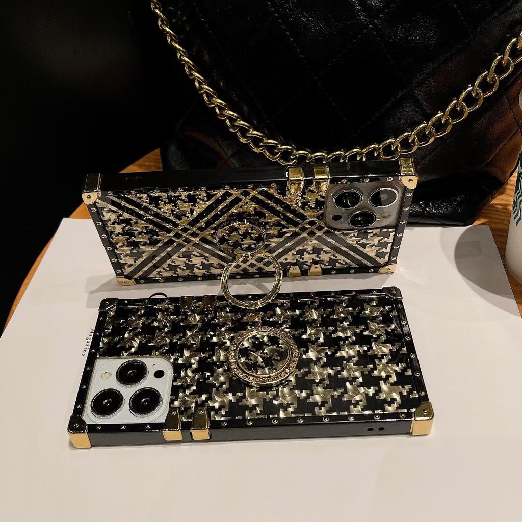 Retro Flower Suitable for Samsung S25u Mobile Phone Case S23 S24 Fashion Bracket Note20 Full Cover Protective Case A55 Women