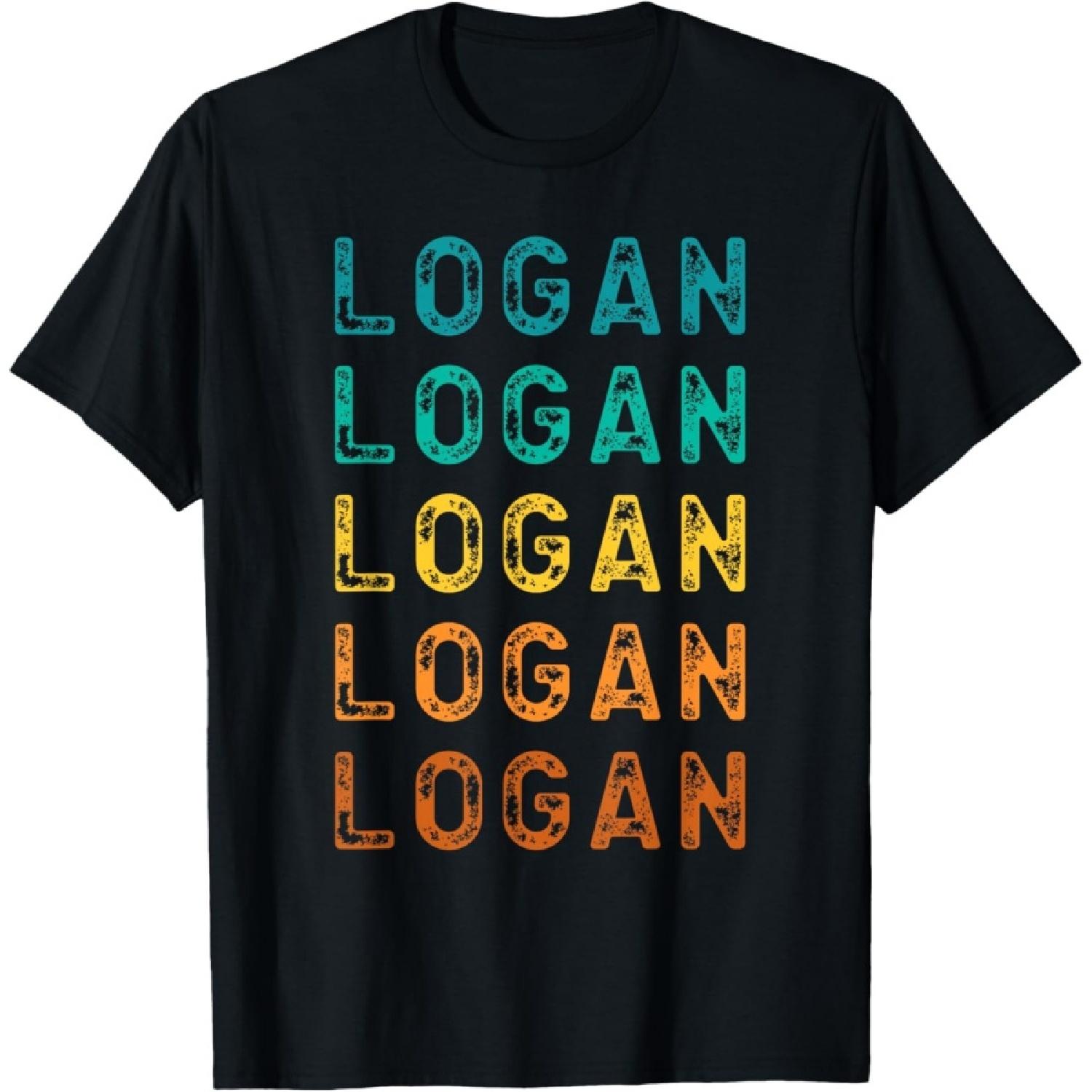 Funny Logan shirts Boys Retro Vintage Logan Lover T-Shirt S
