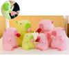 Adorable Peach Capybara Plush Toy Soft Pillow Doll In Green And Pink Colors