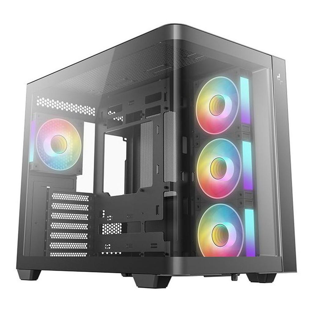 Boîtier PC - DEEPCOOL - CG530U 4F - Moyen tour- Format Micro-ATX - 4 ventilateurs ARGB inclus - Noir