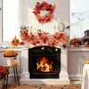 1Pcs Artificial Maple Rattan Dark Red Simulated Maple Leaf Vine Hanging Decoration for Halloween Thanksgiving Garden Home Party