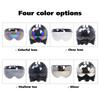 Visiera Antivento Universale a 3 Bottoni per Casco da Moto, Visiera Frontale Ribaltabile, Lente Antivento Sostitutiva per Casco da Moto