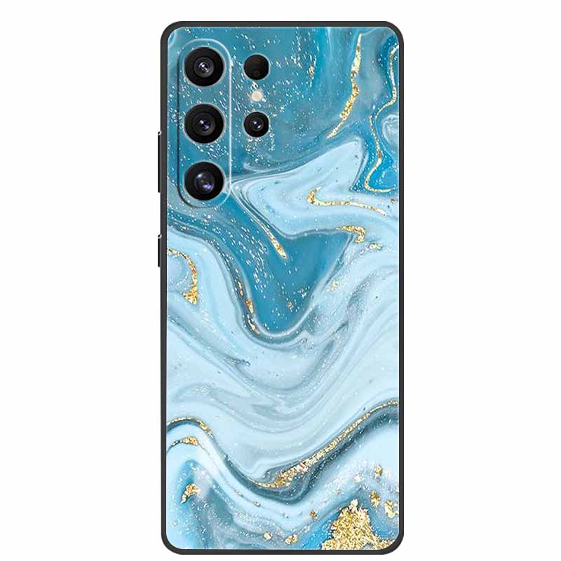 Phone Case For Samsung Galaxy S26 Ultra Colorful Painted Soft Silicone Bumper for Samsung S26 Ultra Case Marble Shockproof Cover