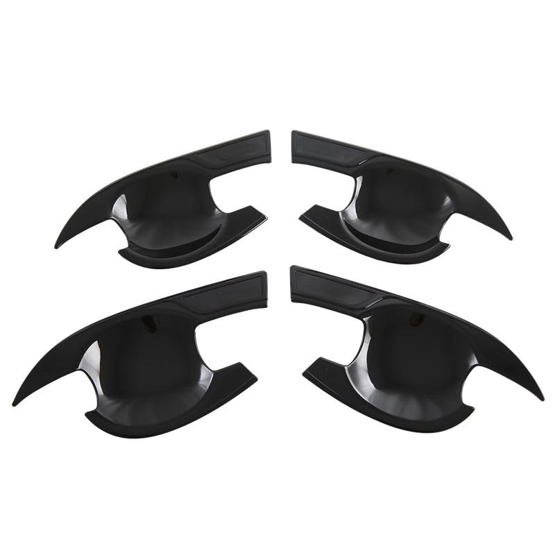 4Pcs Car Outside Door Pull Handle Bowl Frame Cover Trims ABS Carbon Fiber For Nissan Qashqai J12   Car Accessories