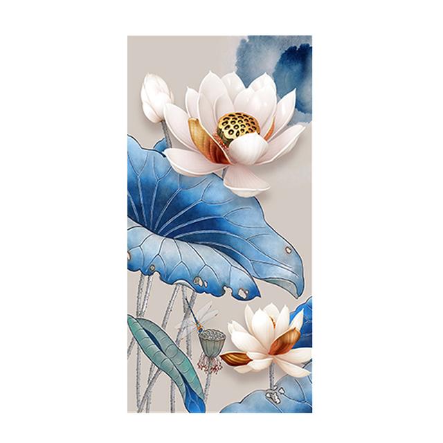 Modern New Chinese Style Watercolor Lotus Flower Fish Wall Pictures For Living Room Home Decor Canvas Print Poster Gallery Art No Frame