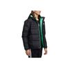 Adidas Neo Colorblock Letter Print Sports Hooded Down Jacket Men Outerwear Black H45275