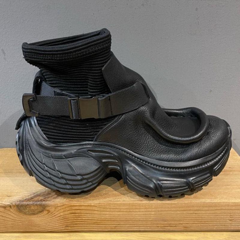 Golden Sapling Designer Brand Men Motorcycle Boots Punk Shoes Soft Leather Thick Bottom Male Leisure Fashion Socks Boots Man