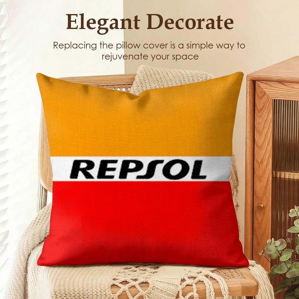 Fashion RRepsol Cool Cushion Cover Natural Linen Organic Fabric DoubleSided Printing Sofa Home Decor Gift Pillow Case