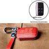 Genuine Cowhide Car Key Case for Jaguar XEL, XFL, XF, XE, F-Pace, XJ - Women's High-End Smart Model with Buckle.