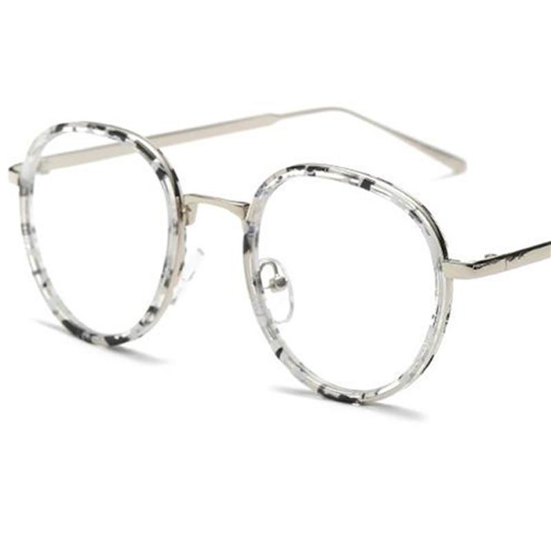 Fashion Campus cultural Eyeglasses Alloy Frame Spectacles Retro Google Fragmented Flowers Ornamental Classic Optical Glasses