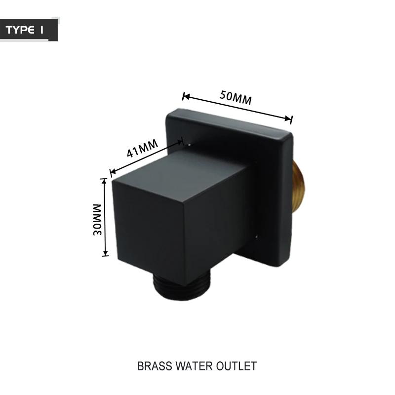 Black Brass Handheld Shower Spray Head Holder Bracket Bathroom Toilet Bidet Hand Sprayer Bracket With/ Without Outlet Connector