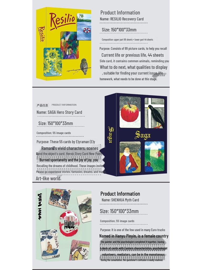 Unterbewusste Karte-Oh! Kartenlehre Kurs: Geistheilungs- & Projektionsspiel mit 14-teiligem Buchset