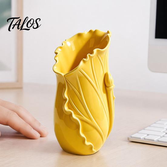 Decorative Pencil Holder for Office Lotus Leaf Pen Holder, Modern Creative Cup Desk Organizer Supplies Makeup Brushes Sustainable Stationery Storage