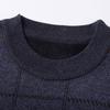 Round Necked Sweater for Men with Plush Insulation and Inner Layer for Men with Bottom Layer Men's Autumn and Winter Black Knit