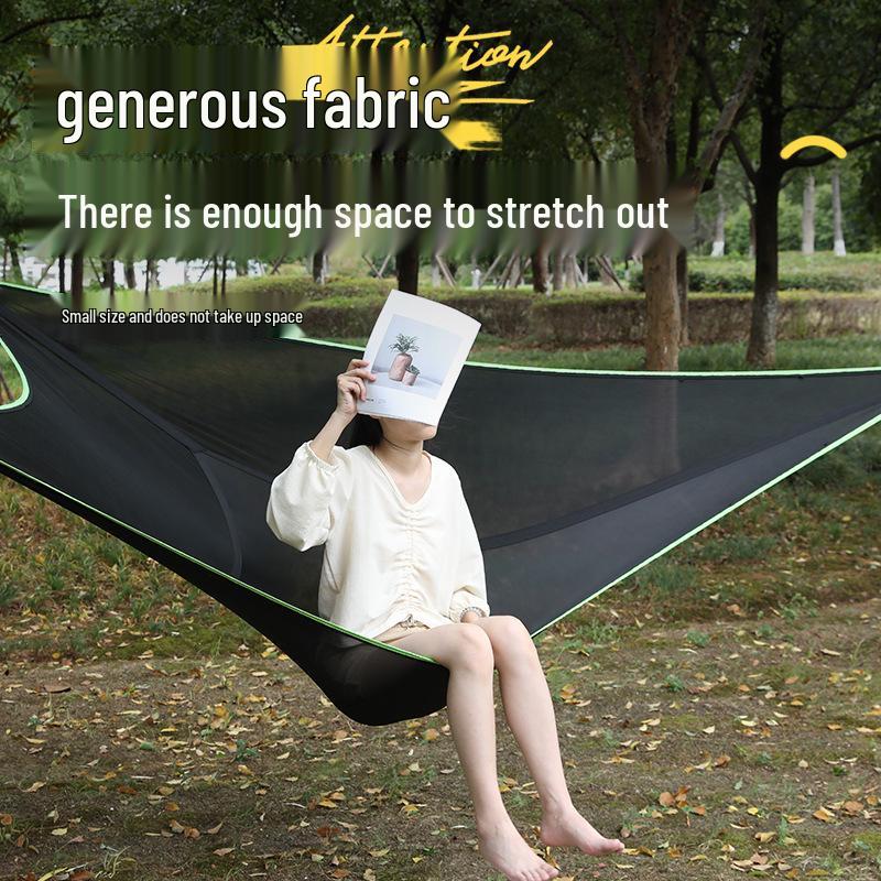 Cross-Border Triangle Air Hammock: Black Breathable Elastic Mesh for Outdoor Camping