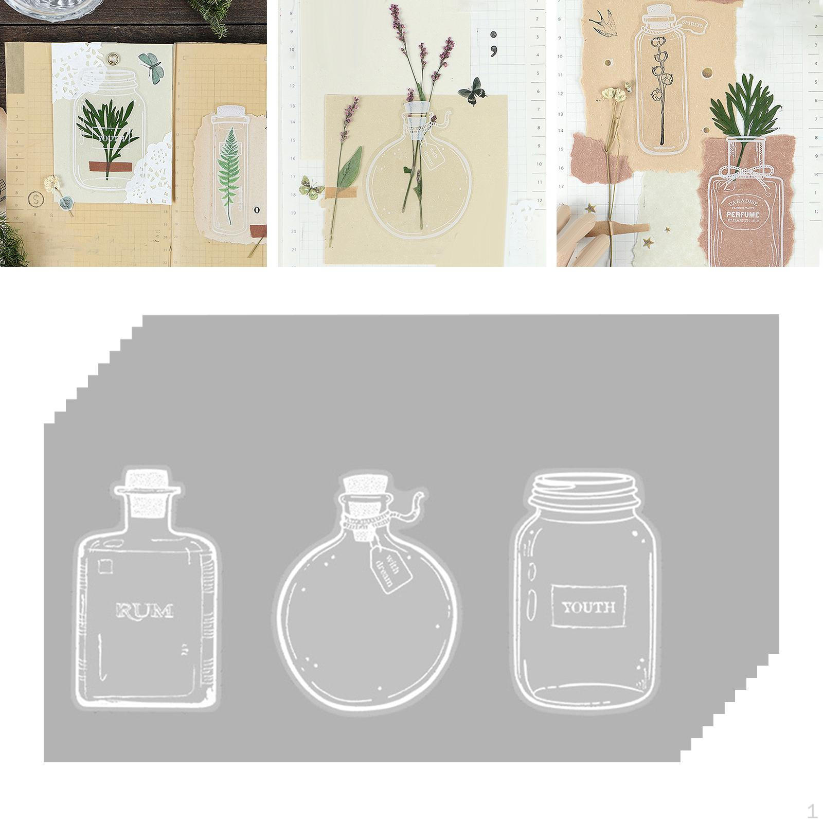 

Elegant Glassware Decals for Vintage Photo Frames Drifting Bottle