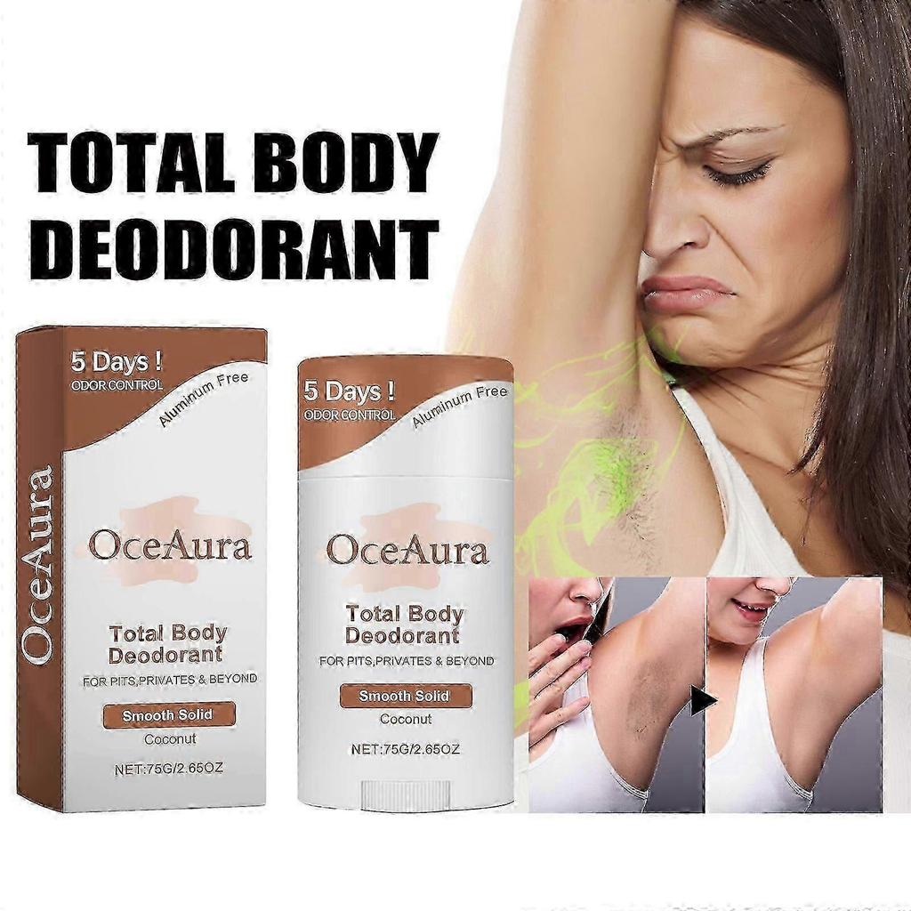 OceAura Coconut Body Deodorant Stick for Men and Women To Sweat and Odor-free, Refreshing and Comfortable Armpit Body Deodorant