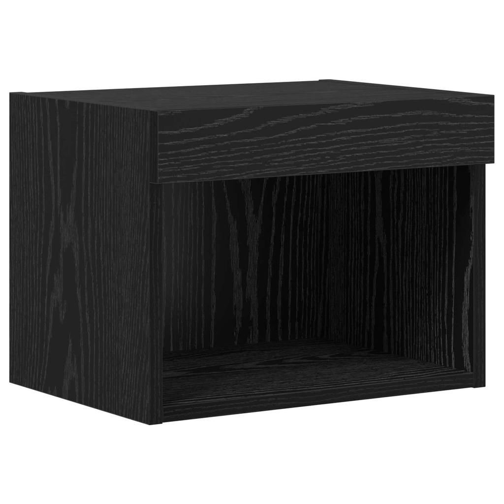 TV Wall Shelves 4 pcs Black Oak Effect Wood Based Material