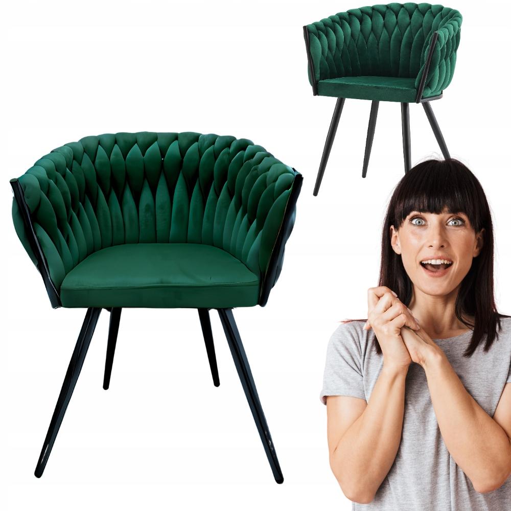 Tilo Freestanding Armchair Green Chair with Armrests Family Meble
