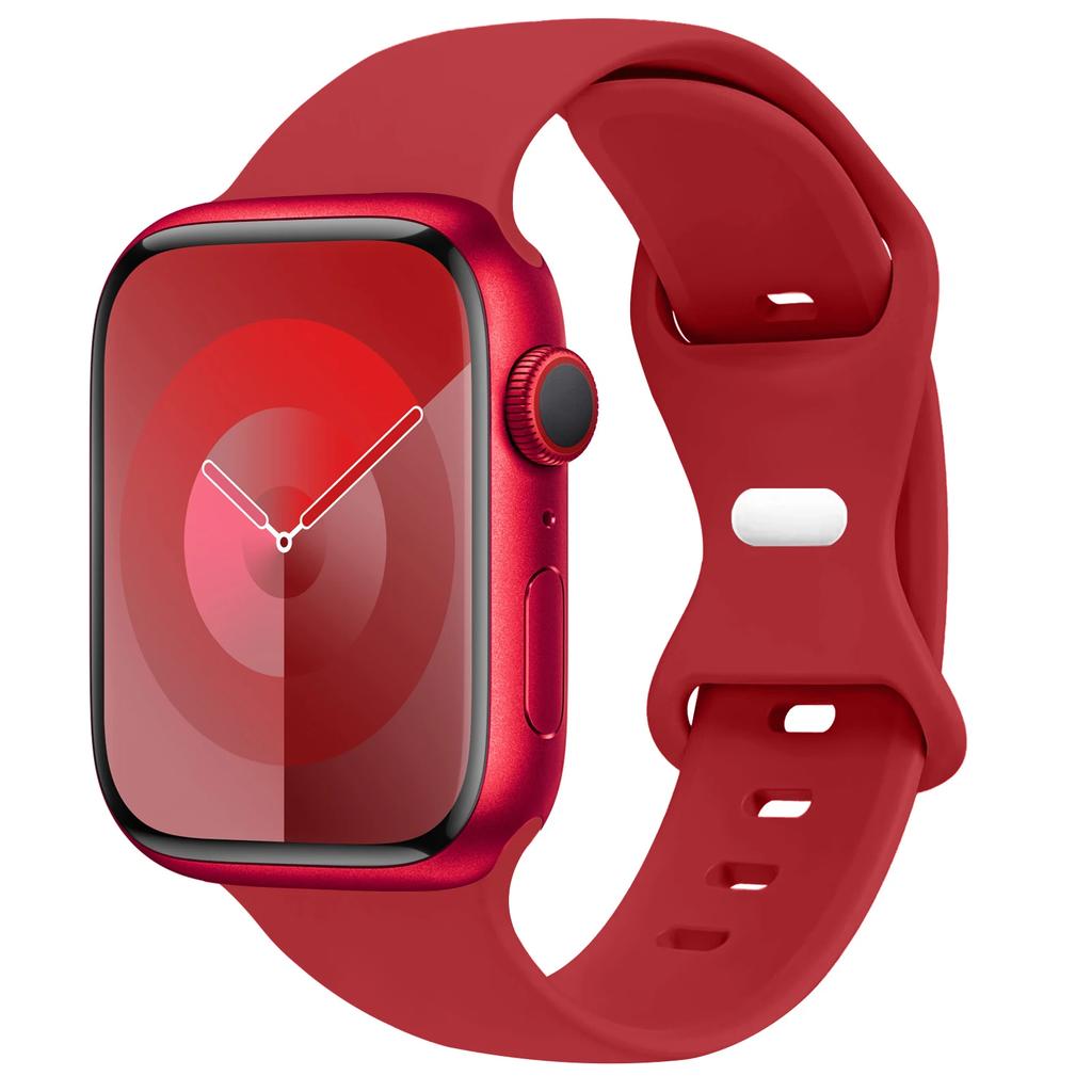 Silicone Strap For Apple Watch Band 44mm 45mm 41mm 40mm 49mm 42mm 38mm 46MM Sport Bracelet iWatch Series Ultra 2 SE 10 9 8 7 6 5