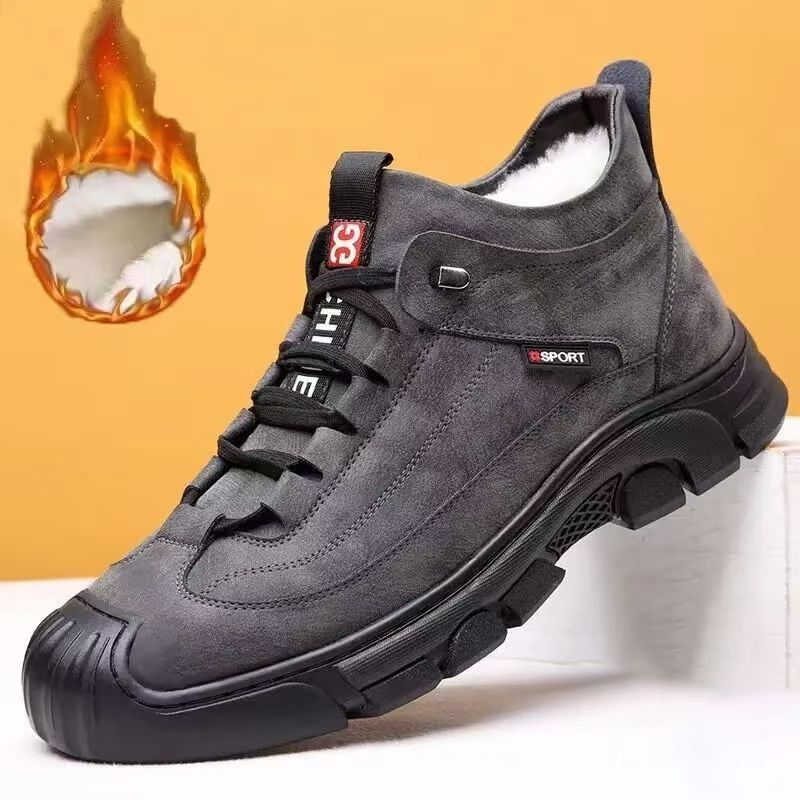 

Мужские хлопковые туфли зима новые зимние ботинки на толстой подошве утепленные теплые ботинки с высоким верхом мужские теплые хлопковые ботинки мужские 44