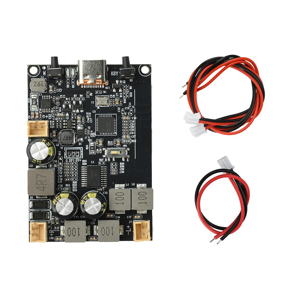DC5V TWS Bluetooth Amplifier Module 2×10W Dual-Channel Bass Enhancement Algorithm Bluetooth Amplifier Board Type-C Interface