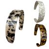 Vintage Tortoiseshell Color Wide Headband Resin Headpieces Party Headwear for Women and Girls Fashion Accessory