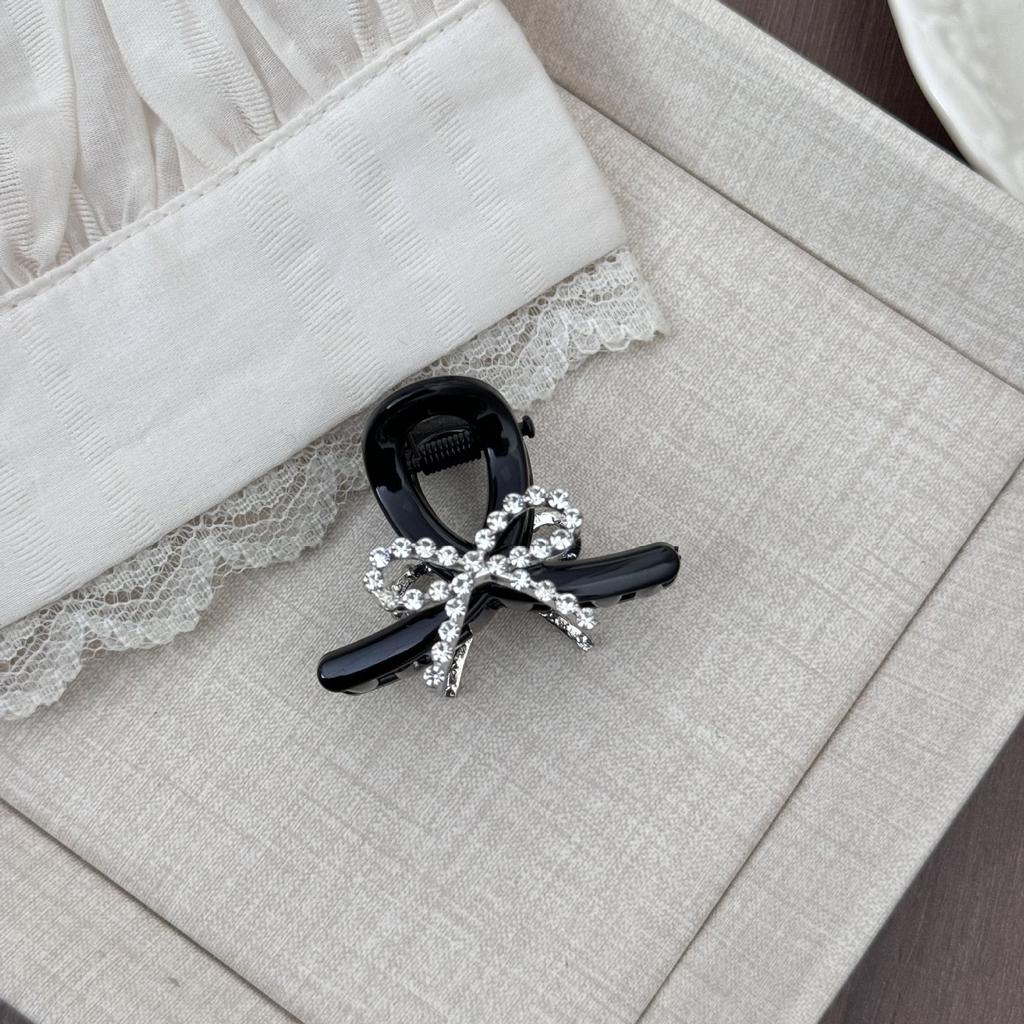 Mini Korean Hair Accessories Clips Pin for Girls Women Bow Leading Fashion Trendy Popular Vintage Crab Rhinestone Headdress Kpop