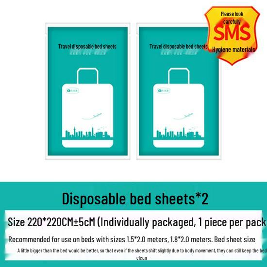 Travel Disposable Bed Set: Dirty-Proof Bed Sheets, Duvet Cover, Pillowcase, and Towel for Hotel or Train Sleeper.