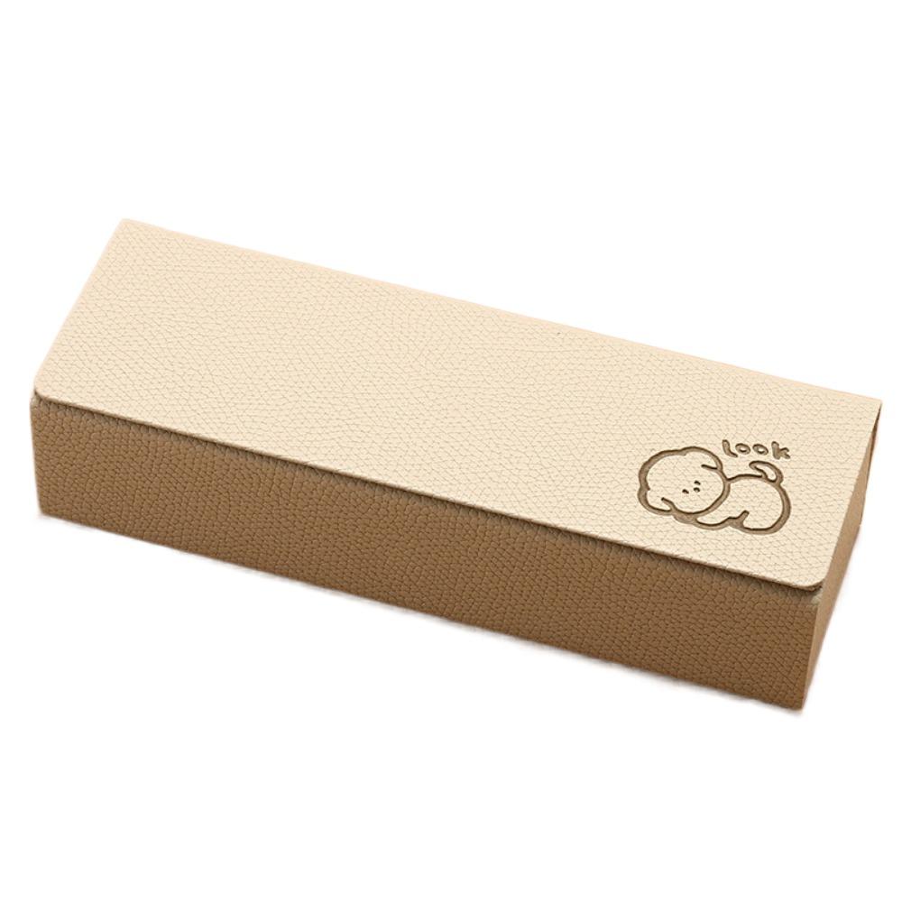Anti-Stress Eyeglass Case PU Leather Protective Case Portable Glasses Storage Box  Men and Women