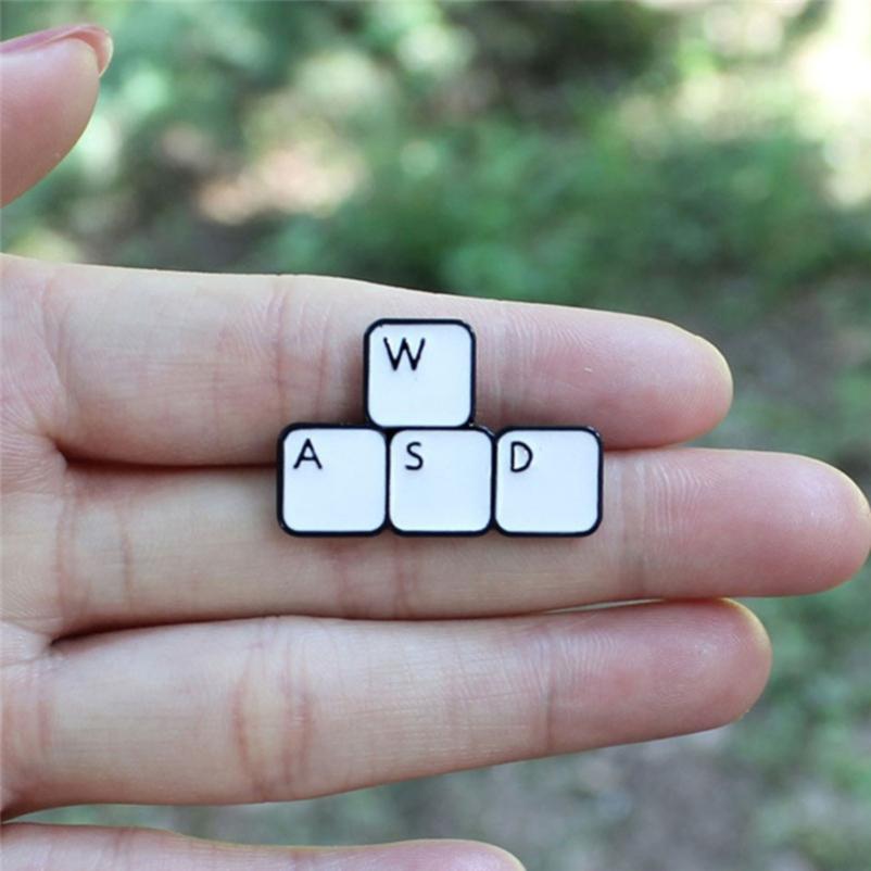 Buy Men Women Creative Computer Keyboard Fashion Cartoon Alloy Brooch ...