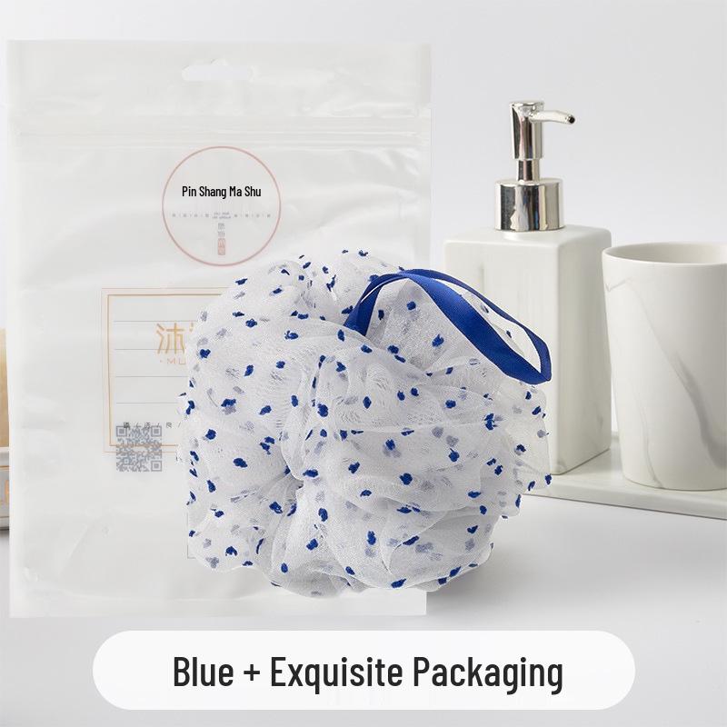 Xiaohongshu Super Soft Lace Bath Sponge - Large, Non-Shedding, Lathering Scrub Ball for Shower