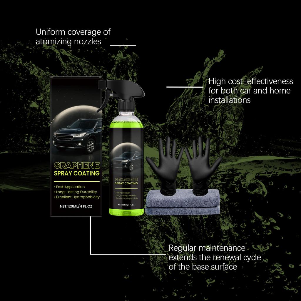 Ceramic Coating Spray, Cleaning, And Enhanced Car Care Gloss Coating Spray 120ml
