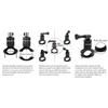 360 Degrees Rotary Aluminum Bike Bicycle Handlebar Mount for Gopro Hero 13 12 11 10 9  4Session 1/4 Screw Action Camera Mounting