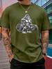 Unisex Crew Neck Cotton T Shirt Muscular Gorilla Barbell Print Short Sleeve Tops Loose Fitness Casual Summer Tees For Young Male