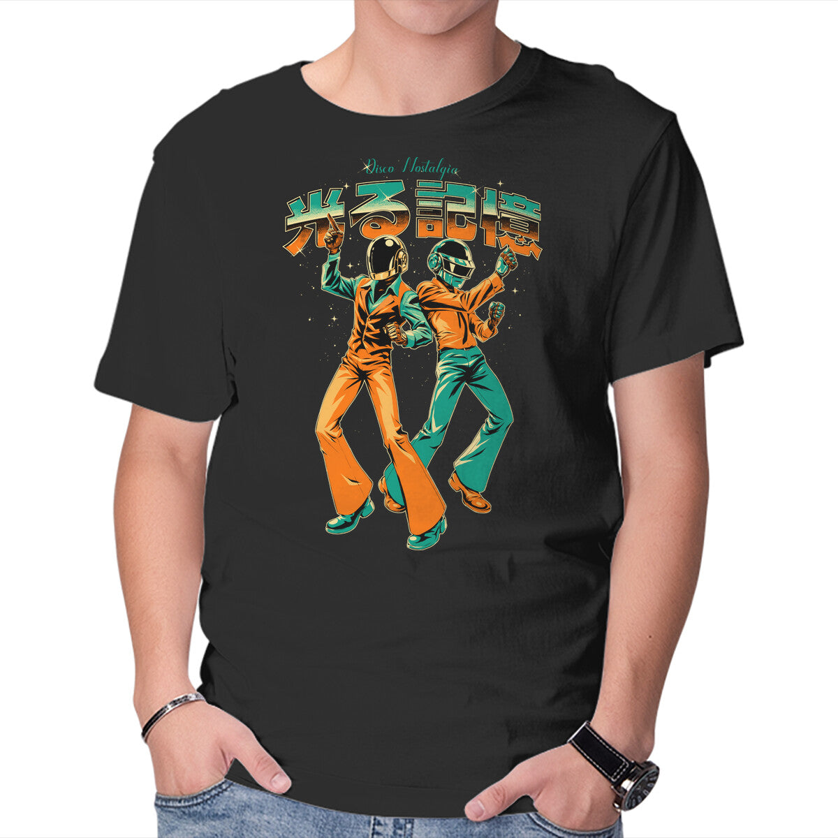 Unisex Crew Neck T-Shirt Disco Nostalgia Graphic Short Sleeve Casual Tee XL